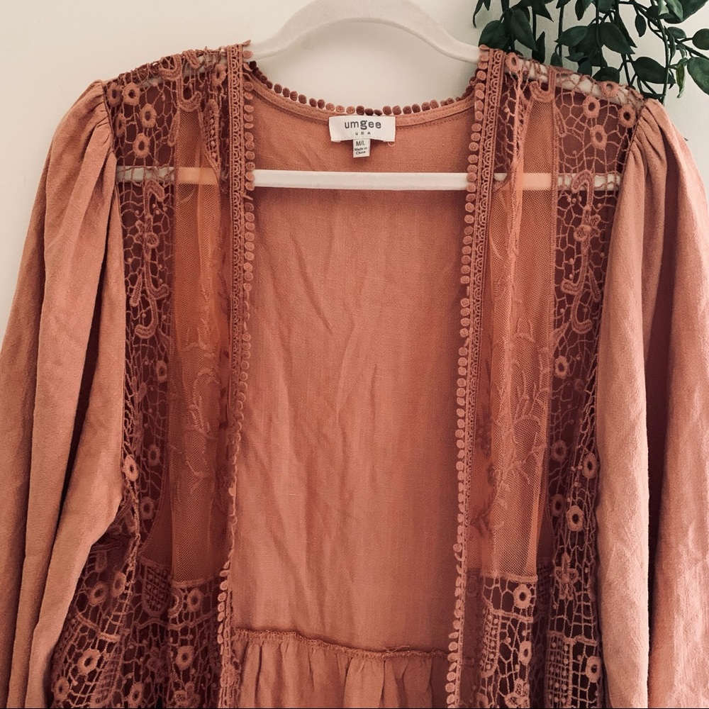 Umgee linen/cotton blend duster sz M/L
